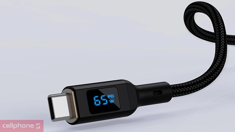 Công suất cáp áp type C to type C CB-MCC101 bọc dù MH LCD 100W 1.2m