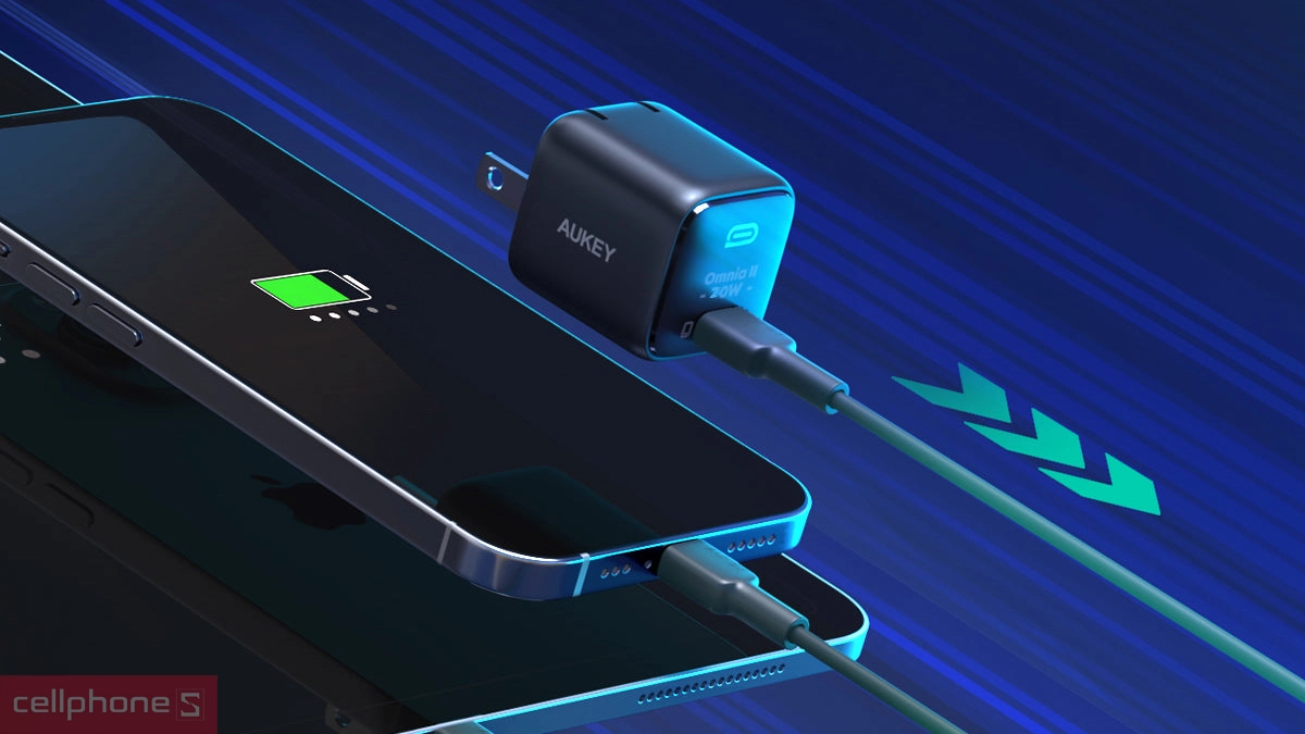 Sạc nhanh thông minh củ sạc Aukey 20W 1C Mini PD3.0 PA