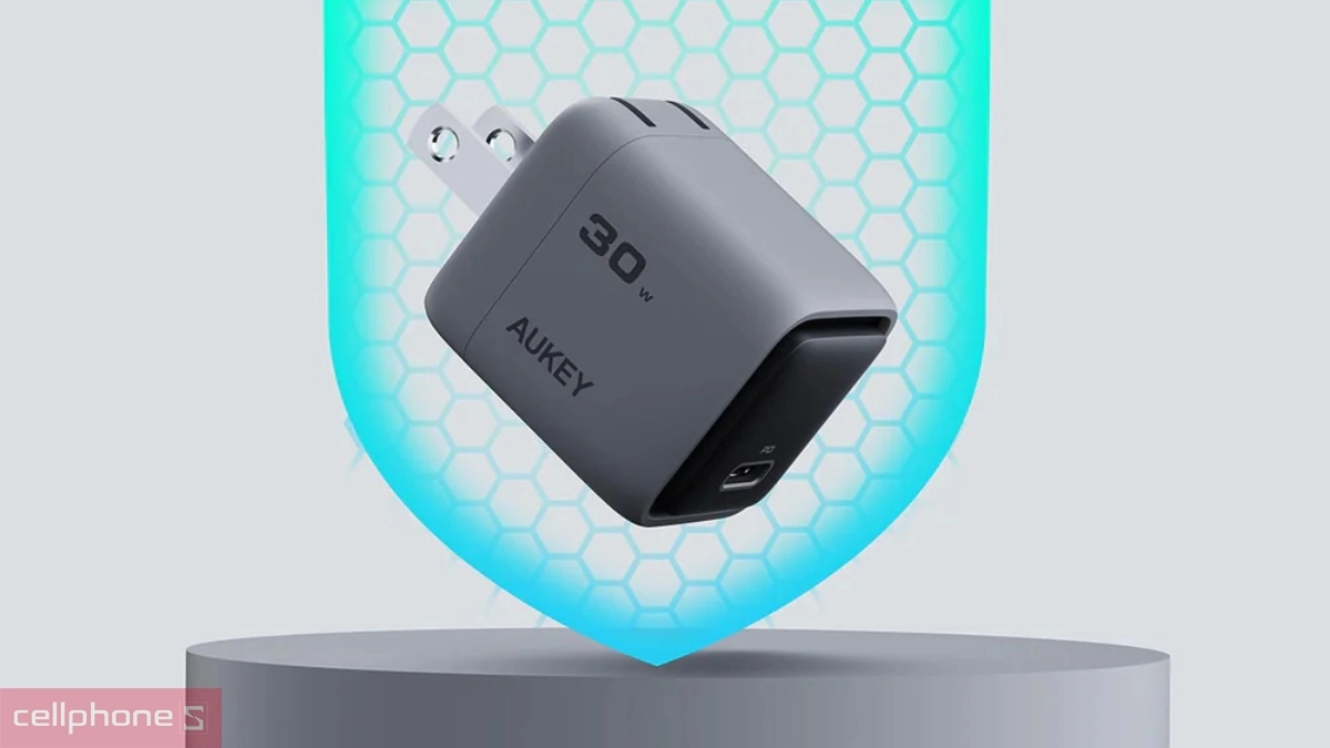Thiết kế củ sạc nhanh Aukey PD 30W PA C1