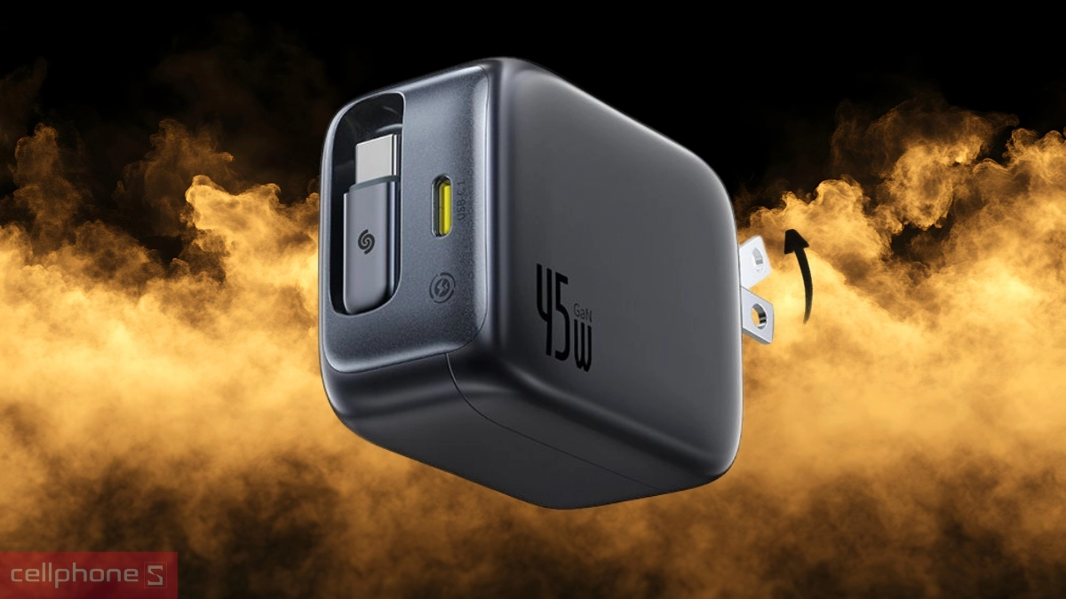 Công suất bộ sạc Baseus EnerCore 2C 45W kèm cáp USB-C rút gọn CJ11