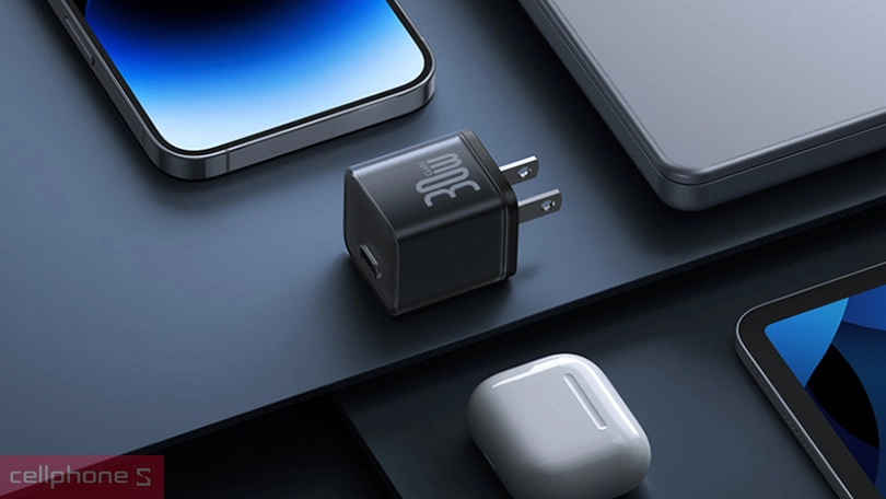 Thiết kế củ sạc nhanh Baseus GaN5S Fast Charger 1C 30W US