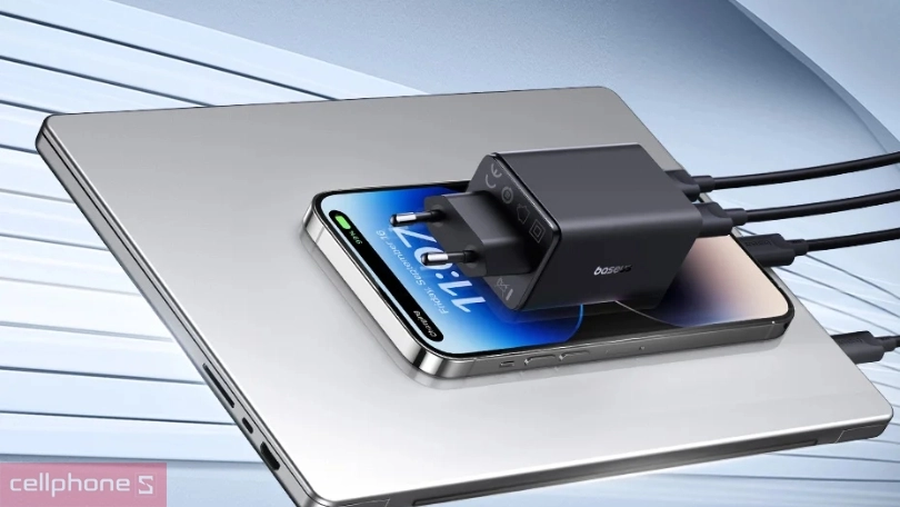 Tốc độ sạc của củ sạc nhanh Baseus GaN6 Pro 2C 2U 65W US kèm cáp Type-C to Type-C 100W