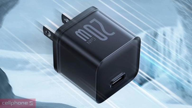 Tốc độ sạc, khả năng tương thích của củ sạc Baseus GaN5S 1C 20W US