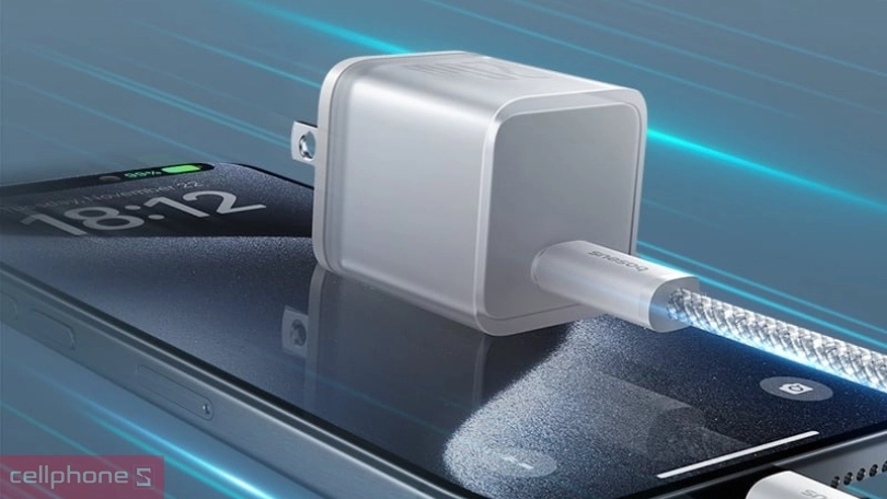 Thiết kế củ sạc Baseus GaN5S 1C 20W US
