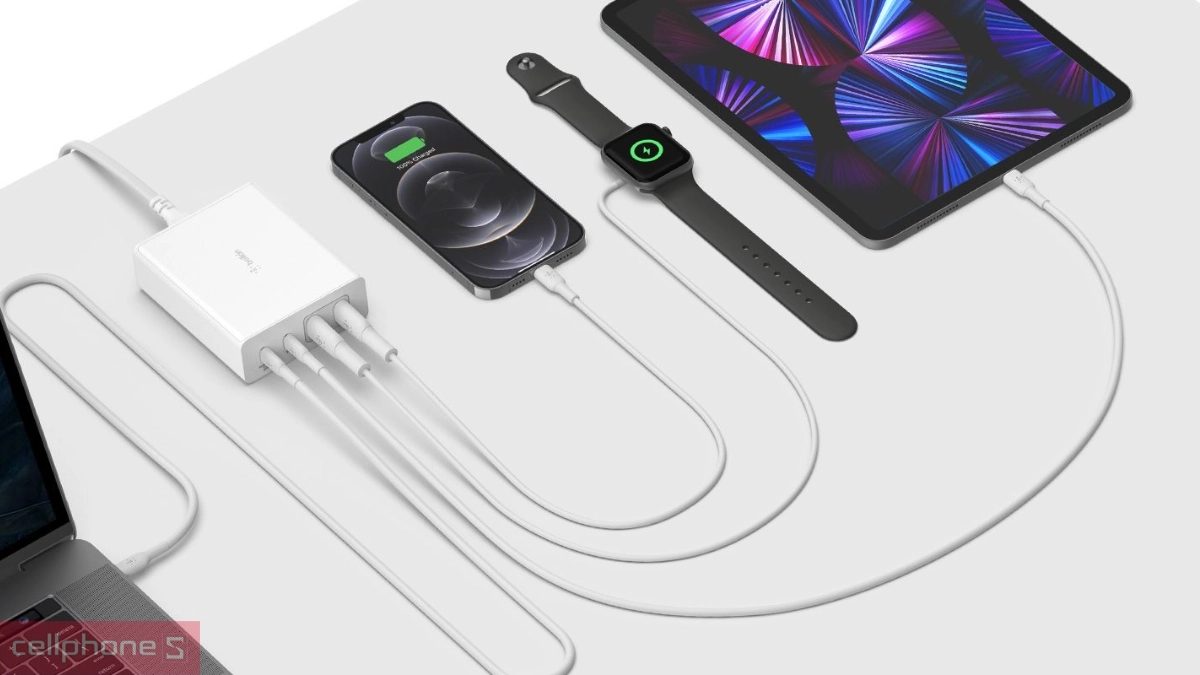 Sạc nhanh đa thiết bị củ sạc Belkin BoostCharge Pro 108W 2C2A GaN PD/PPS