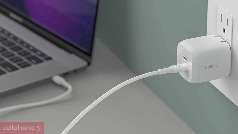 Sạc nhanh Belkin GaN 45W 2 cổng USB-C PD 3.0 PPS - Nhân đôi khả năng sạc nhanh