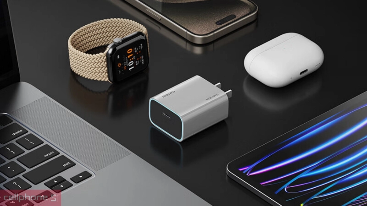 Bộ củ sạc Cuktech GAN 1C 30W kèm cáp C-C (CN) A18C - Công suất cao, sạc nhanh chóng 