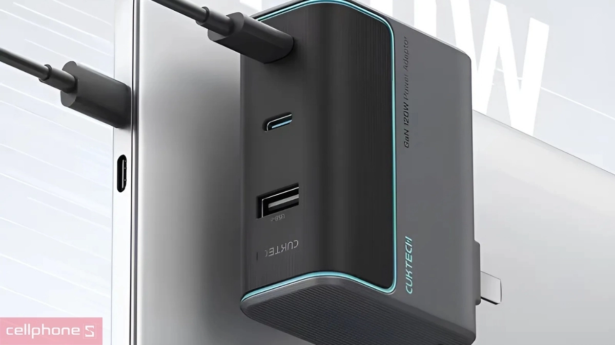 Tốc độ sạc, khả năng tương thích của củ sạc Cuktech GaN 2C1A 120W (CN) AD1003