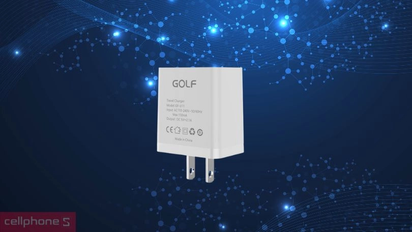 Công suất củ sạc Golf GF-U11 USB-A 10.5W