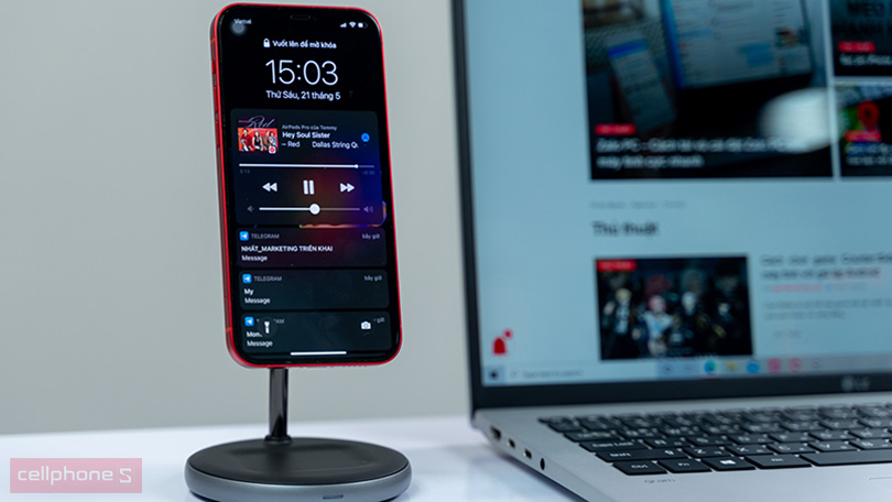 Bộ sạc không dây HyperJuice Magnetic 2 trong 1 HJ461