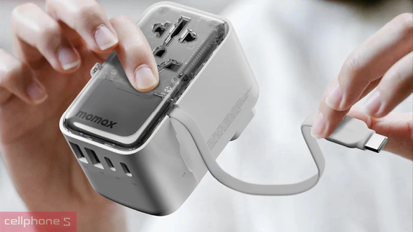 Thiết kế củ sạc đa năng Momax 1-World+ Flow 35W 4 cổng