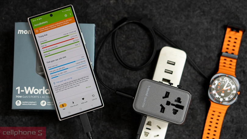 Củ sạc Momax 1 World GAN 70W 5 cổng - Khả năng tương thích tốt, công suất đầu ra lớn