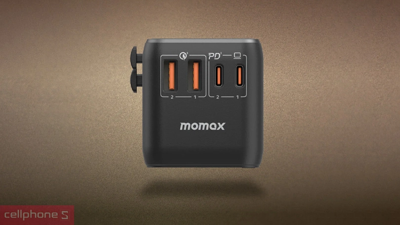 Thiết kế đa năng Momax 1 World PD 120W 4 cổng Titanium