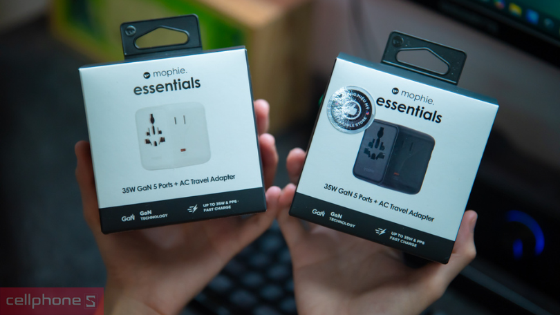 Sạc du lịch Mophie Essentials 3C2A PD GAN 35W