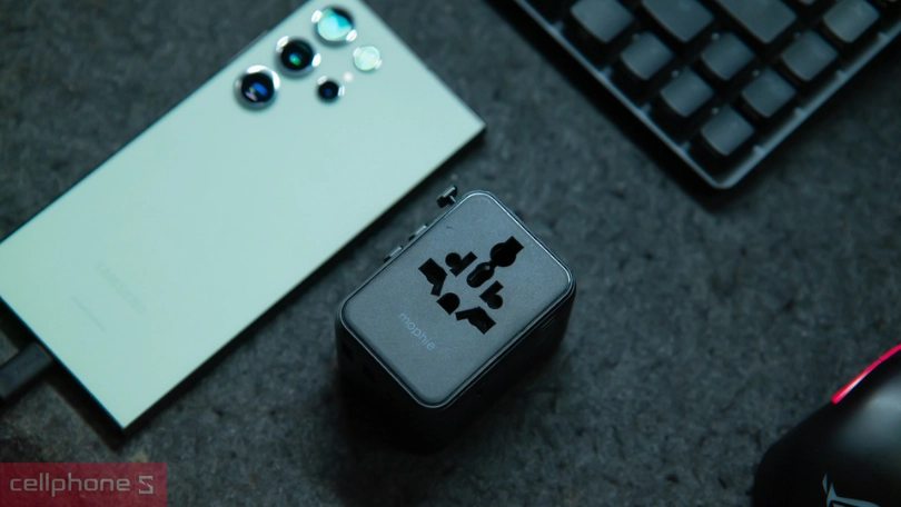 Thiết kế sạc Mophie Essential 3C2A PD GAN 70W