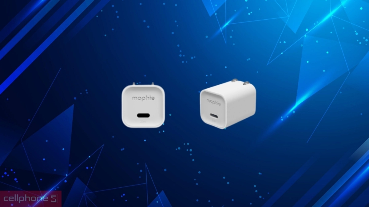 Cục sạc Mophie GaN 20W USB-C - Sạc nhanh, an toàn