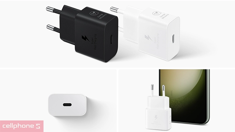 Thiết kế củ sạc Samsung 25W EP-T2510NBEGWW