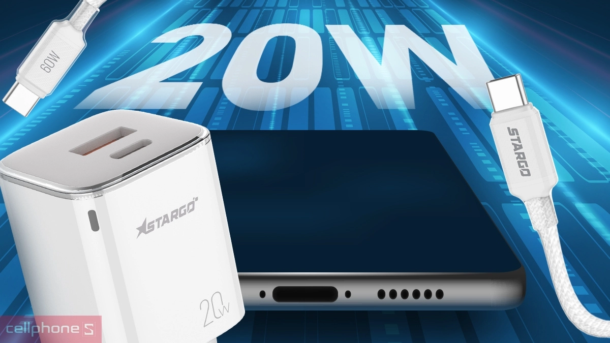 Sạc StarGO Onelink 1C1A 20W kèm cáp C-L CL201