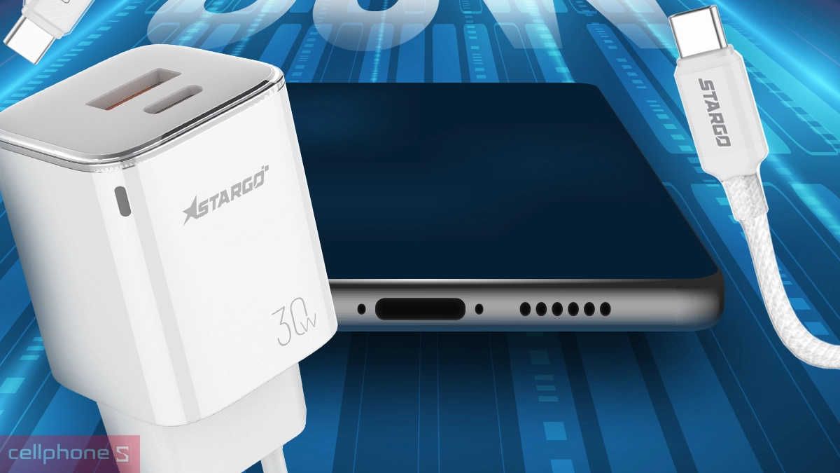 Bộ sạc cáp StarGO Onelink Type-C CC301 30W – Công suất sạc nhanh chóng