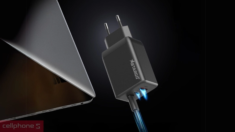 Hiệu suất sạc, khả năng tương thích của củ sạc StarGO 2C1A PD Gan 65W PowerGO 65