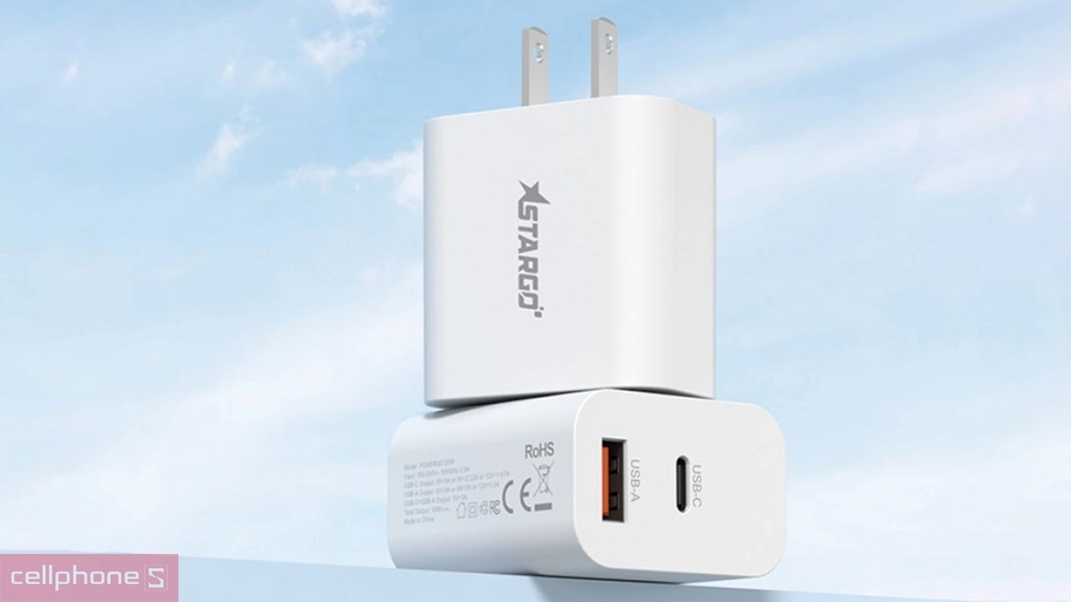 Củ sạc StarGO PowerGO 20W 1C1A – Hiệu năng mạnh mẽ, an toàn tiện lợi