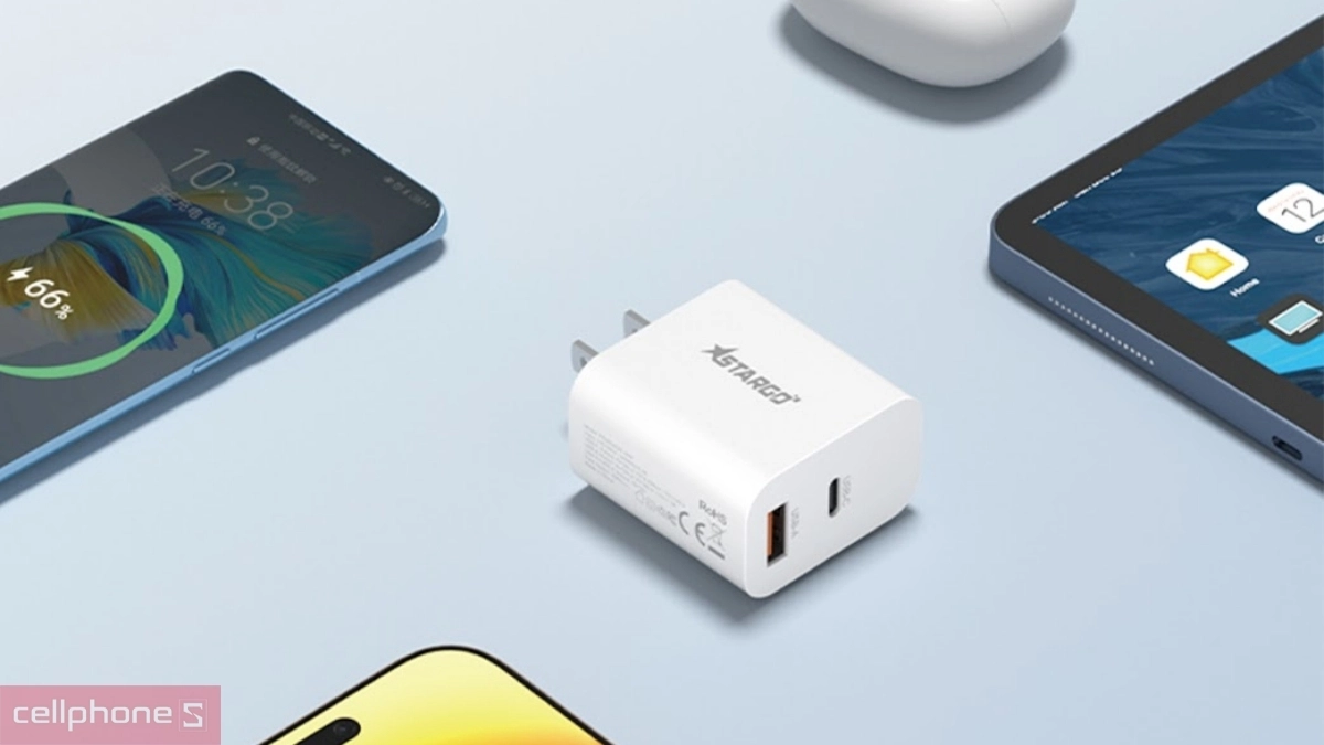 Củ sạc StarGO PowerGO 20W 1C1A – Hiệu năng mạnh mẽ, an toàn tiện lợi