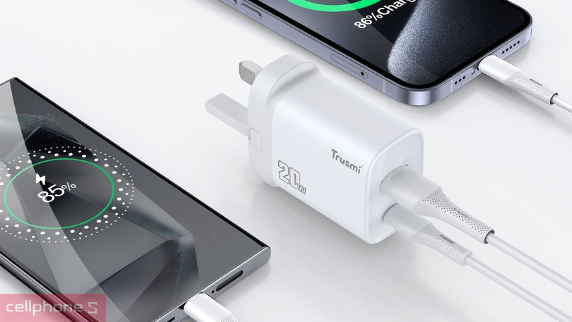 Công suất củ sạc nhanh CH07 1A + 1C PD 20W (UK)