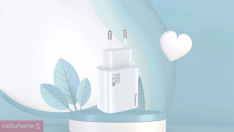 Chất liệu củ sạc nhanh Trusmi CH08 1C PD 20W