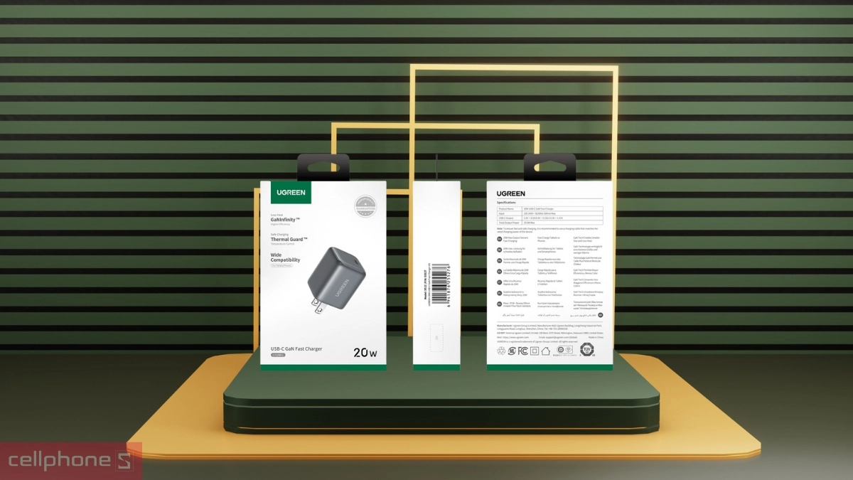 Kích thước nhỏ hơn 40% so với sạc Apple PD 20W