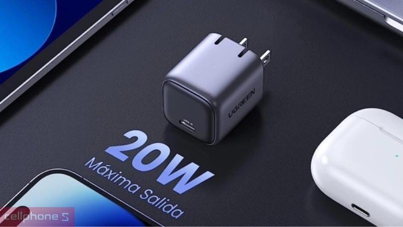 Tốc độ sạc của củ sạc Ugreen Type C GAN Nexode CD-90902 20W US