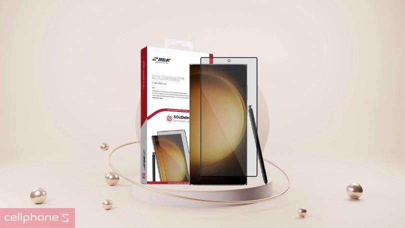 Kính cường lực Samsung Galaxy S24 Ultra Zeelot Solidleek chống nhìn trộm – Độ trong suốt cao, chống nhìn trộm
