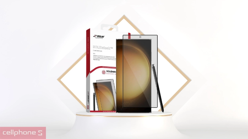 Kính cường lực Samsung Galaxy S24 Ultra Zeelot Solidleek chống nhìn trộm – Độ trong suốt cao, chống nhìn trộm