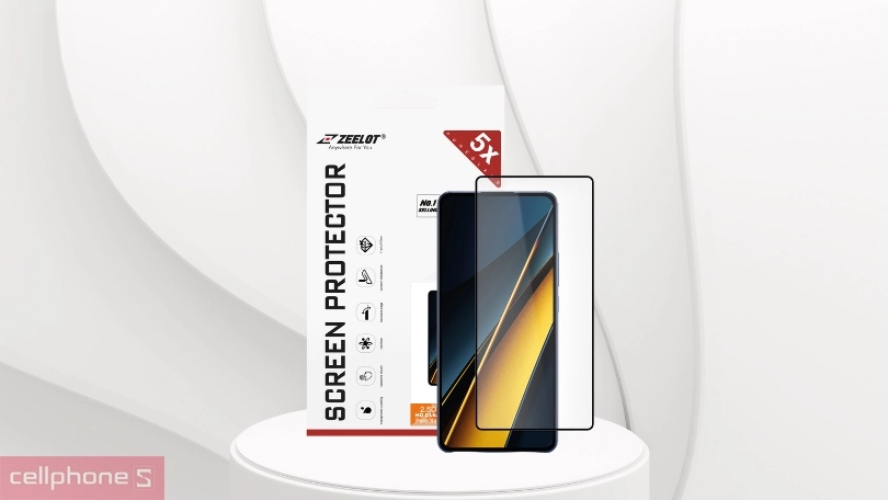 Kính cường lực Xiaomi POCO M6 Zeelot - Chống trầy xước hiệu quả, độ trong suốt cực cao