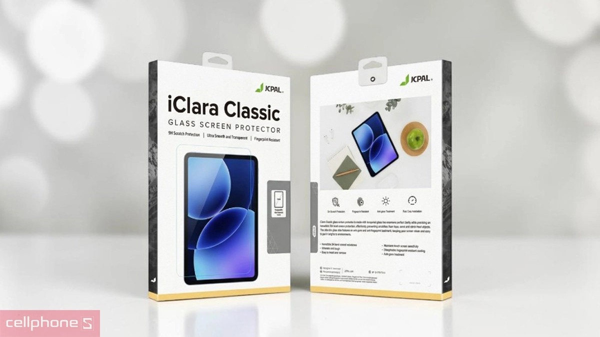Độ trong suốt của kính cường lực Xiaomi Pad 8/8 Pro/7/7 Pro Jcpal Iclara full viền