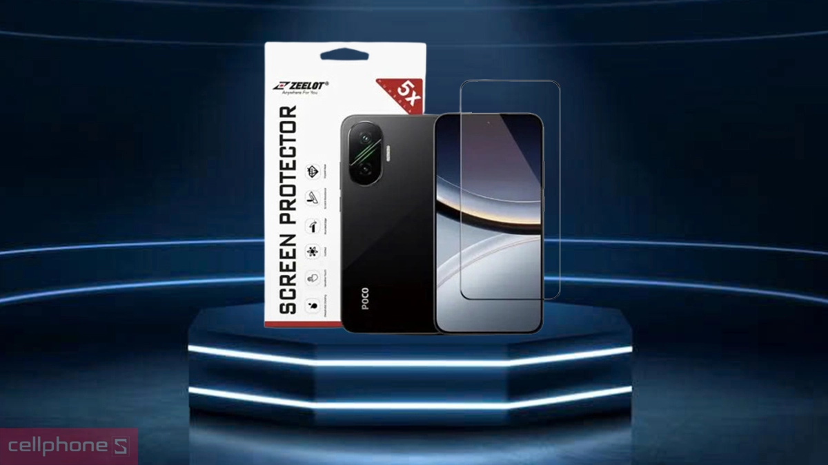 Kính cường lực Xiaomi Poco F8 Pro Zeelot Solidsleed Full bảo vệ tốt
