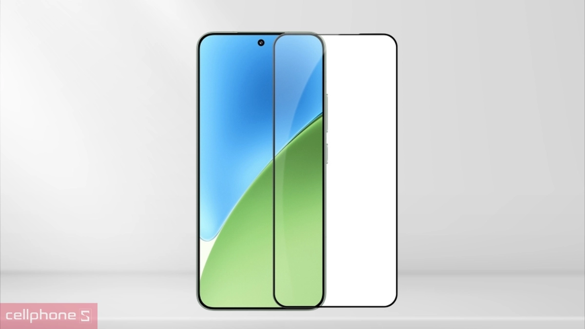Bề mặt kính cường lực Xiaomi Redmi 15 Full