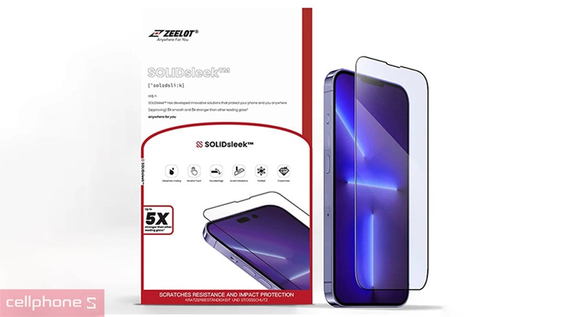 Đánh giá Kính cường lực iPhone 14 Plus/13 Pro max Zeelot Solidsleek