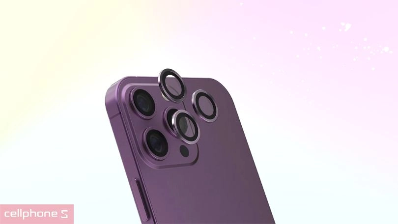 Miếng dán camera iPhone 14 Pro/14 Pro Max Jcpal viền màu