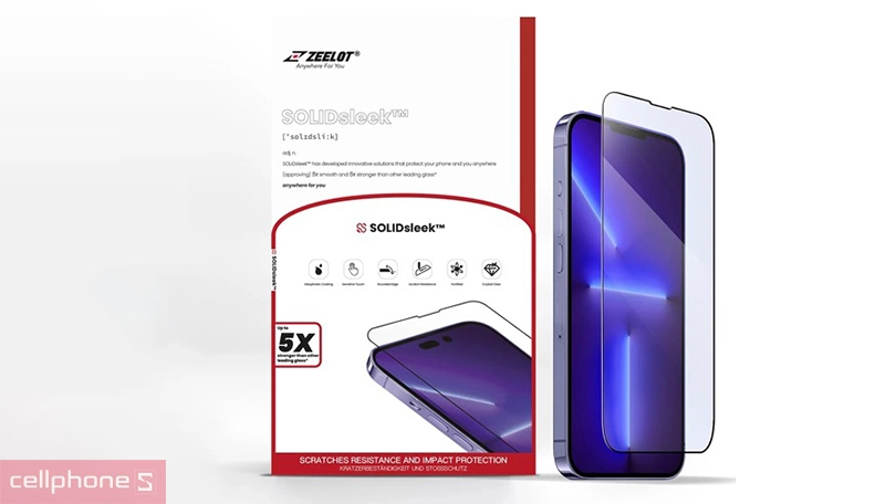 Đánh giá Kính cường lực chống va đập iPhone 14 Pro Max Zeelot Solidsleek