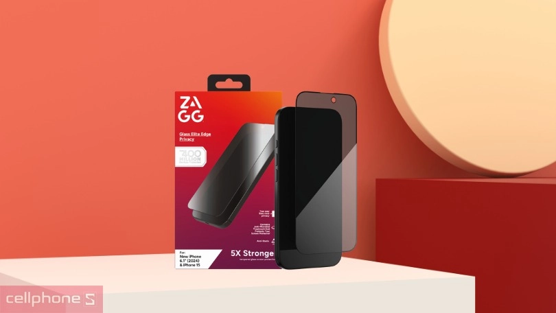 Chất lượng kính cường lực iPhone 16 Pro Max chống nhìn trộm Zagg Privacy
