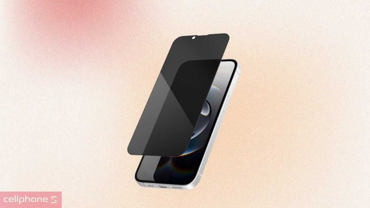 Kết cấu kính cường lực iPhone 16E/14/13/13 Pro Zagg chống nhìn trộm full