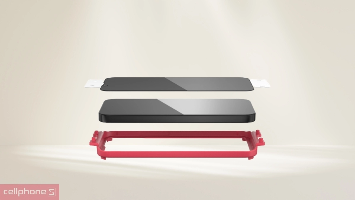 Hạn chế ố vàng kính cường lực iPhone 16E/14/13/13 Pro Zagg chống nhìn trộm full