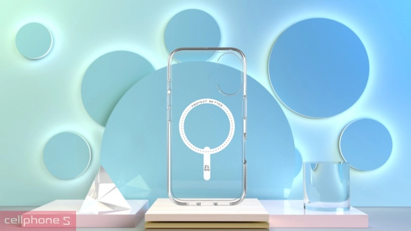 Thiết kế ốp lưng iPhone 16 ZAGG Crystal Palace with MagSafe Clear