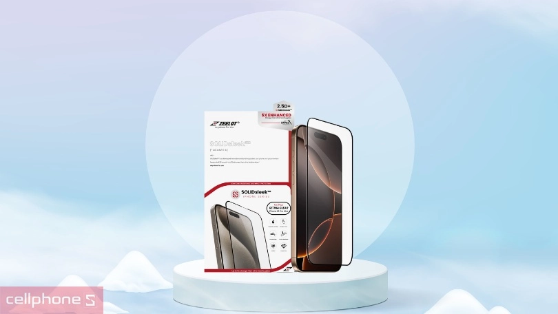 Chất lượng kính cường lực iPhone 16 Pro Max Zeelot Solidsleek