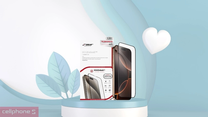 Chất lượng kính cường lực iPhone 16 Pro Max Zeelot Solidsleek