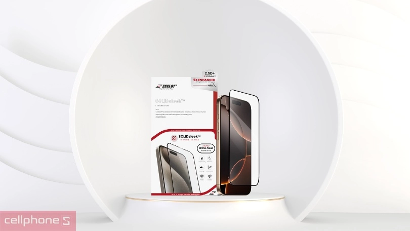 Chất lượng kính cường lực iPhone 16 Pro Zeelot Solidsteek Full