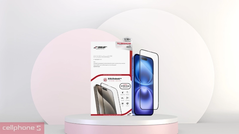 Thiết kế kính cường lực iPhone 16 Zeelot Solidsleek