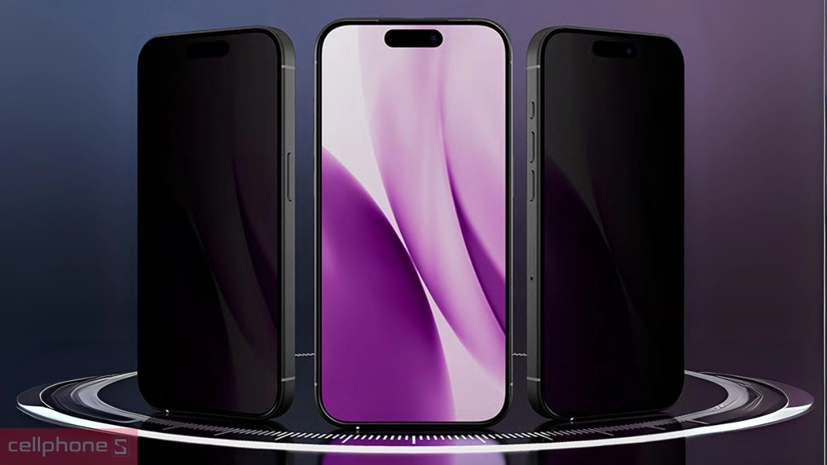 Kính cường lực iPhone 17 Pro JCPAL Chống nhìn trộm Full - Công nghệ micro-blind bảo mật cao