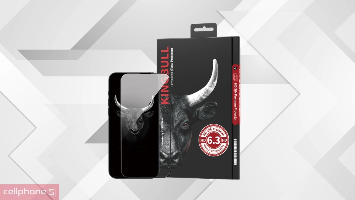 Khả năng kháng trầy xước tốt của kính cường lực iPhone 17 Mipow Premium Full