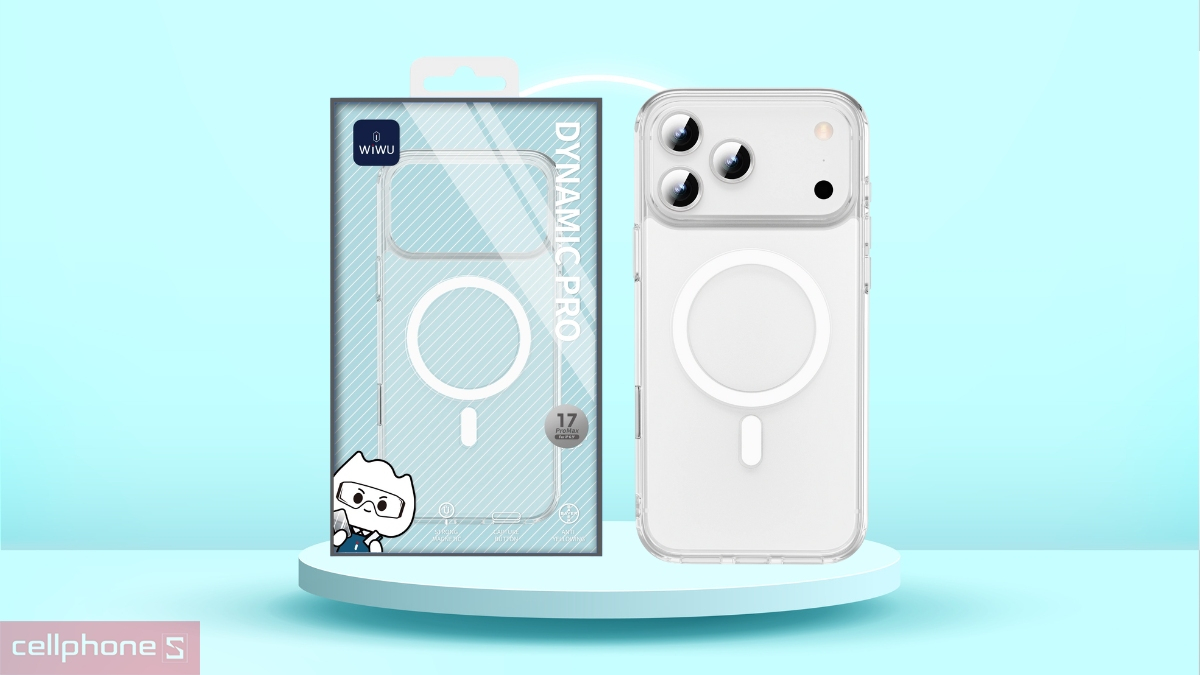 Ốp lưng iPhone 17 Pro Max Wiwu Dynamic Pro MCC-102 Transparent trong suốt bảo vệ tối ưu